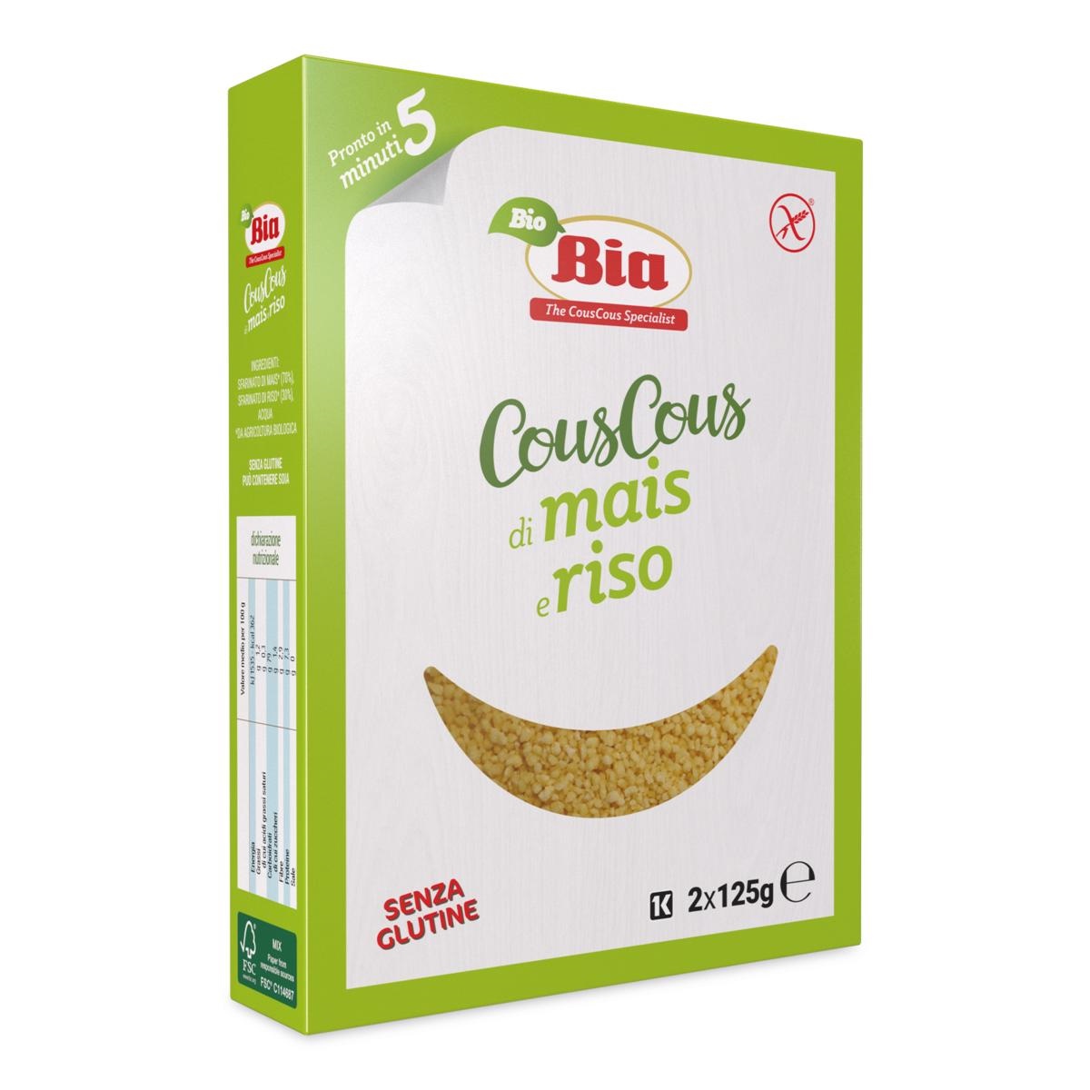 Cous Cous di Mais e Riso BIO senza glutine 2x125g